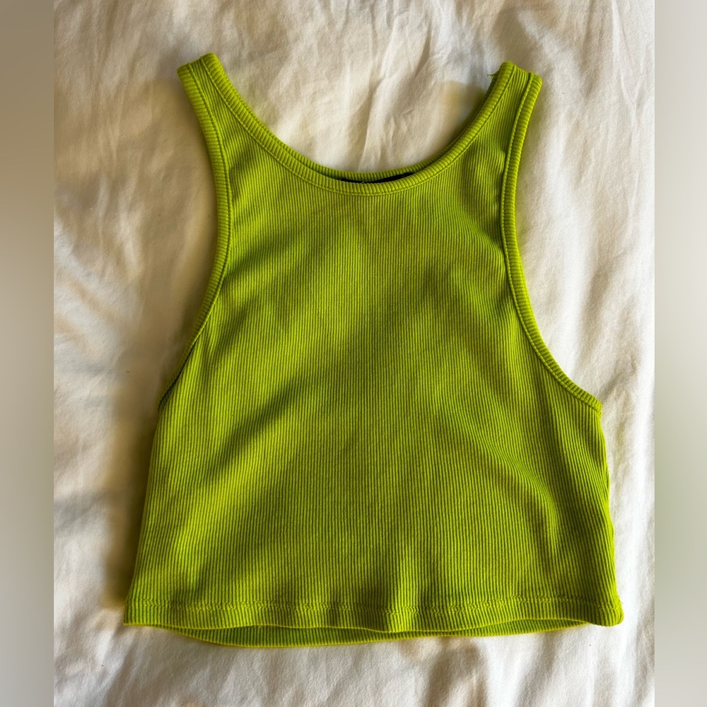 Zara Neon Green Crop Top